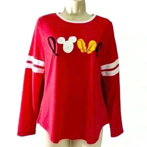Disney Parks Disneyland Red Long Sleeve T-Shirt Medium